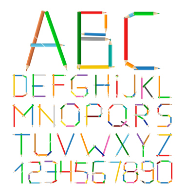 Colored Pencil Alphabet