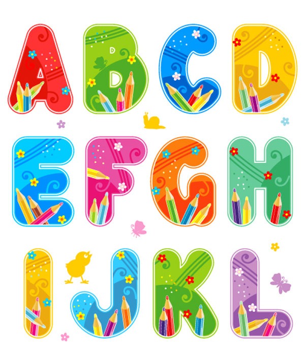 9 Cute Colorful Fonts Images