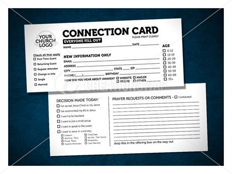 Connection Cards Template for Churches