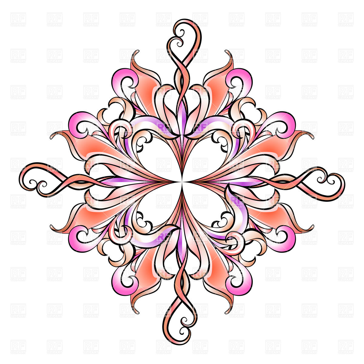 Curly Designs Clip Art Free