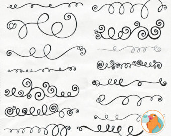 Curly Ribbon Divider Clip Art