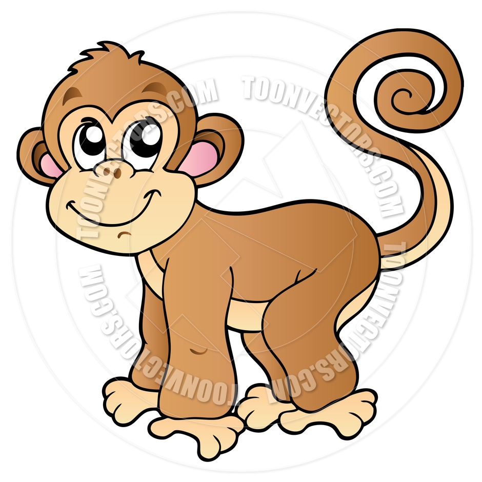 Cute Cartoon Monkey Clip Art