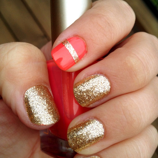 Cute Gold Nail Designs