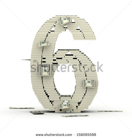 Dollar Numbers Clip Art