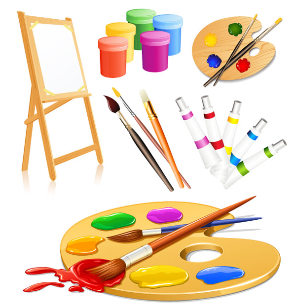 18 Drawing Tools Vector Art Images