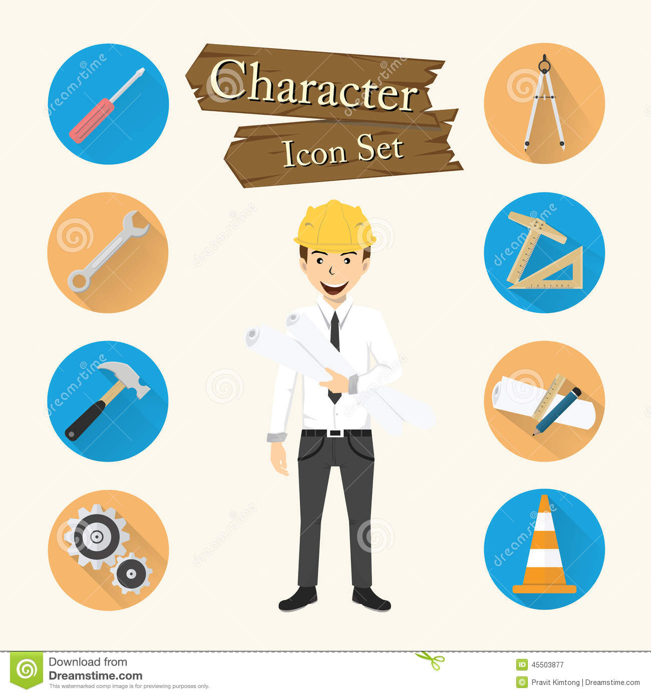 Engineer Character Vector