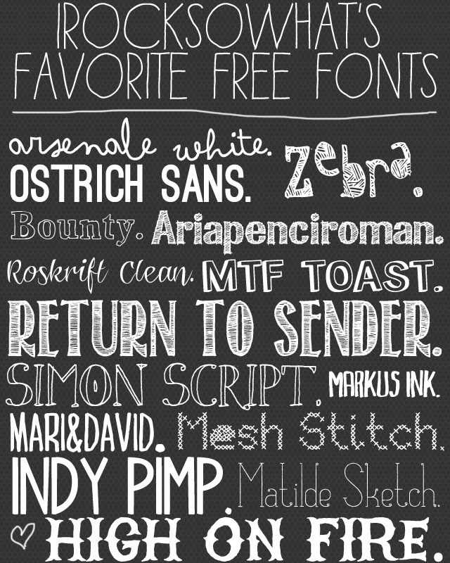 Favorite Free Fonts
