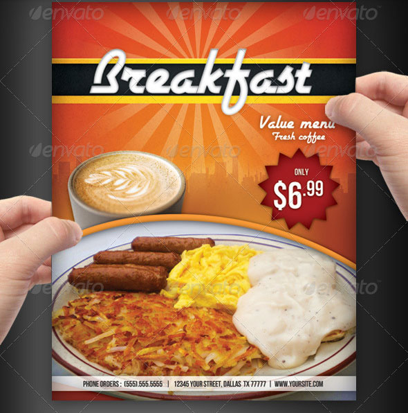 Flyer Breakfast Template Menu