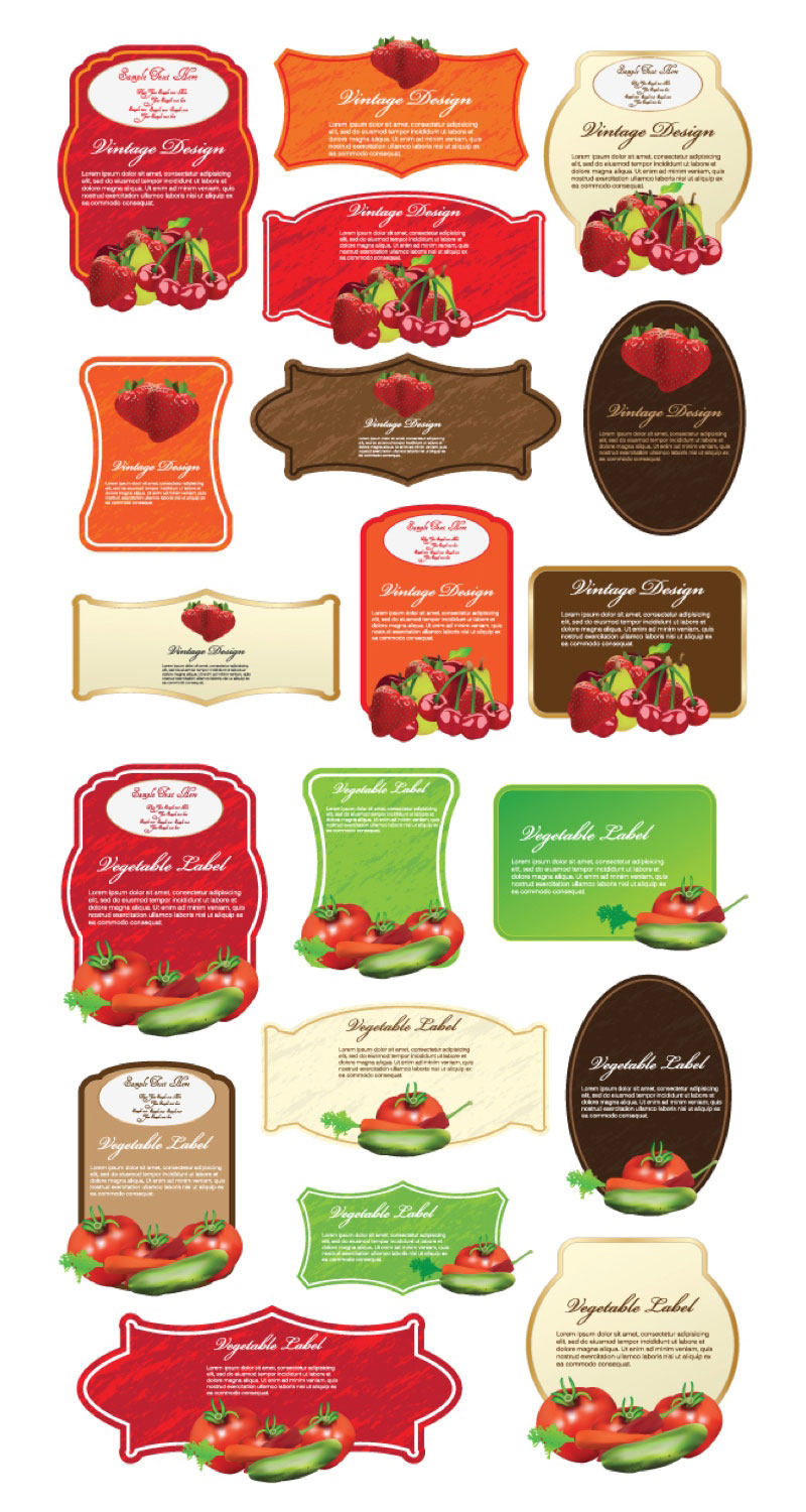 17 Label Template Vector Images