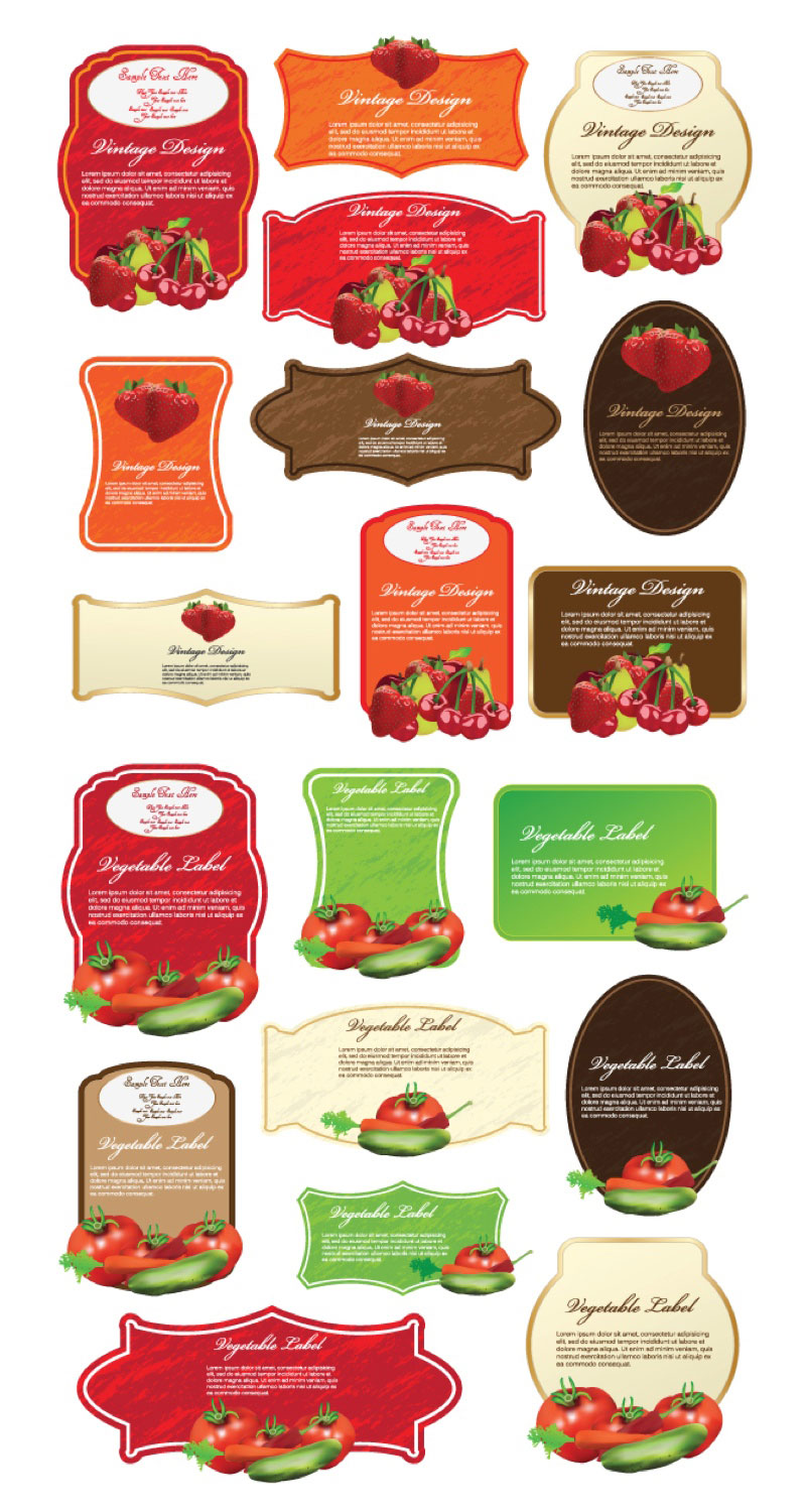 20 Label Template Vector Images - Food Label Design Template, Free Inside Blank Food Label Template