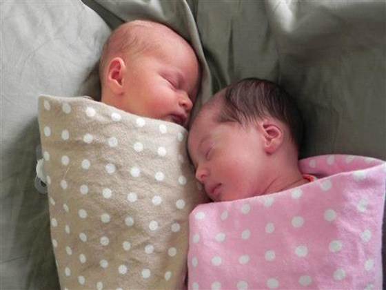 Fraternal Twins Boy and Girl Babies