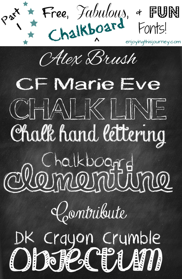 16 Fun Chalkboard Fonts Images