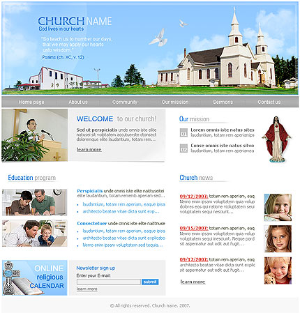 Free Church Website Templates