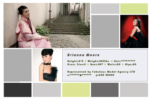 Free Comp Card Template Photoshop