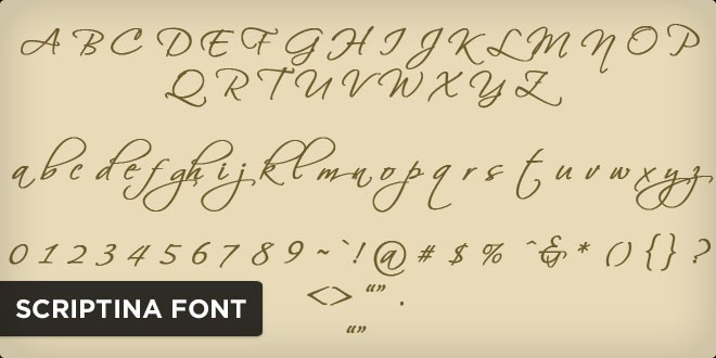 Free Fonts Scriptina Regular