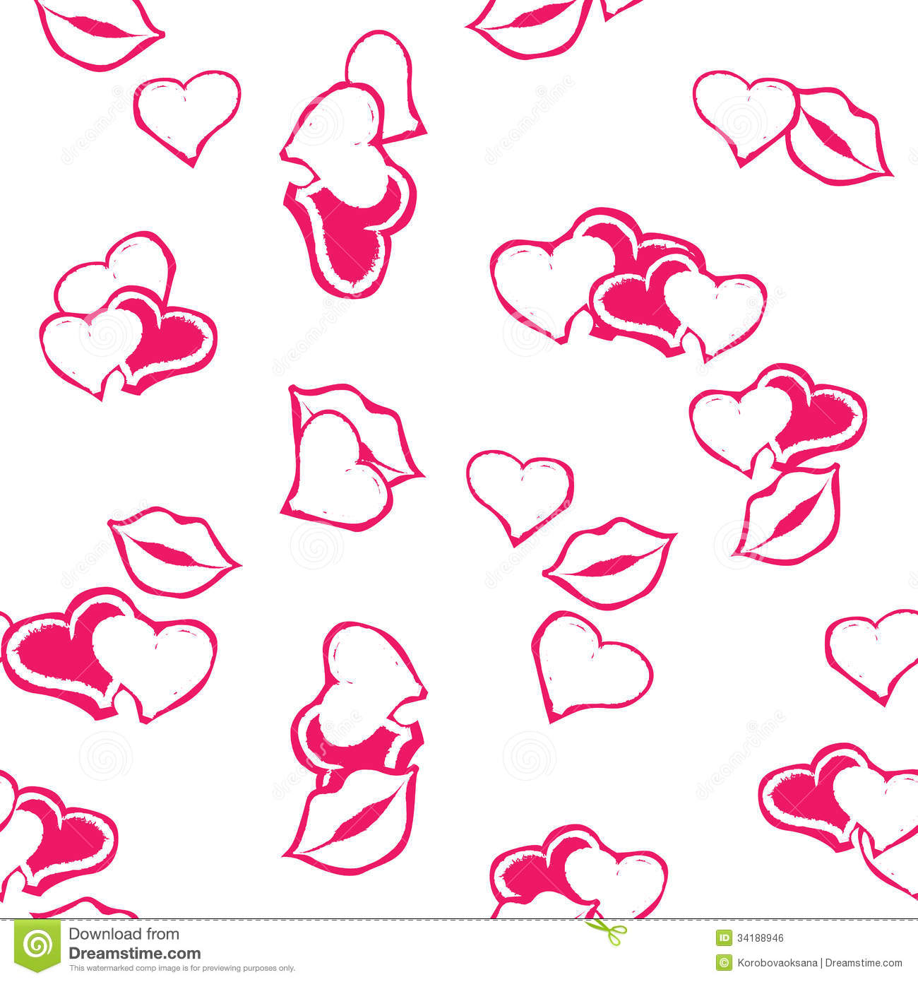 Free Heart Vector Pattern