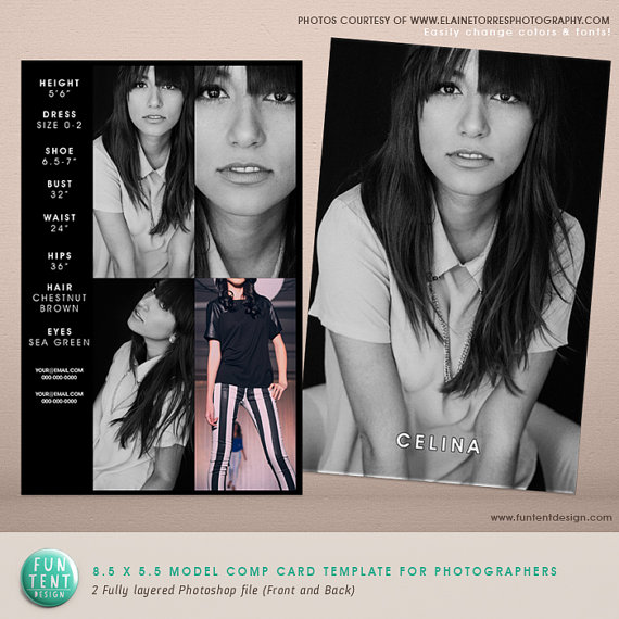 Free Model Comp Card Template