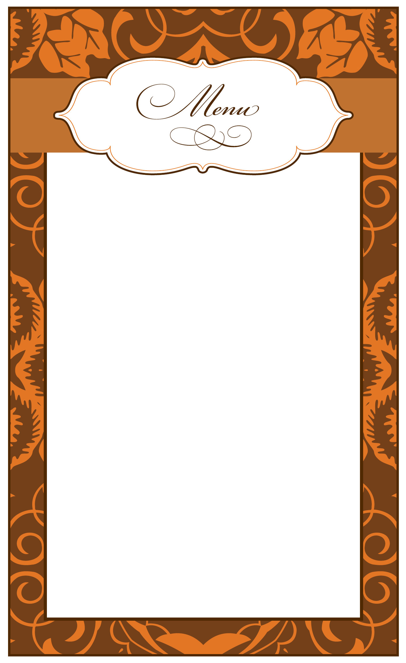 Free Printable Menu Borders