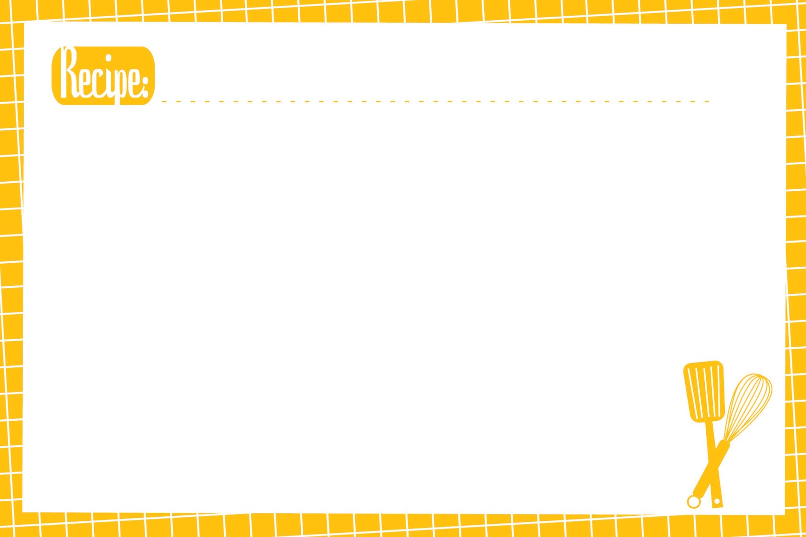 Free Recipe Card Borders Free Recipe Card Borders