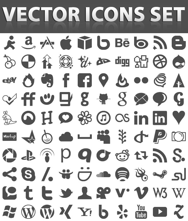 Free Social Media Icon Set Vector