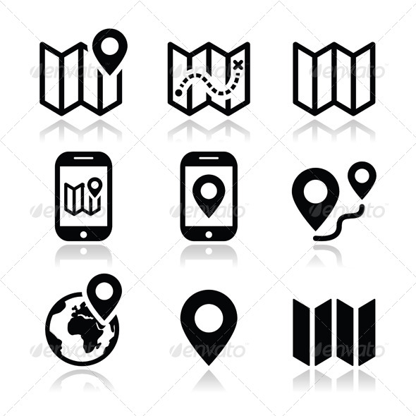 Free Vector Map Icons