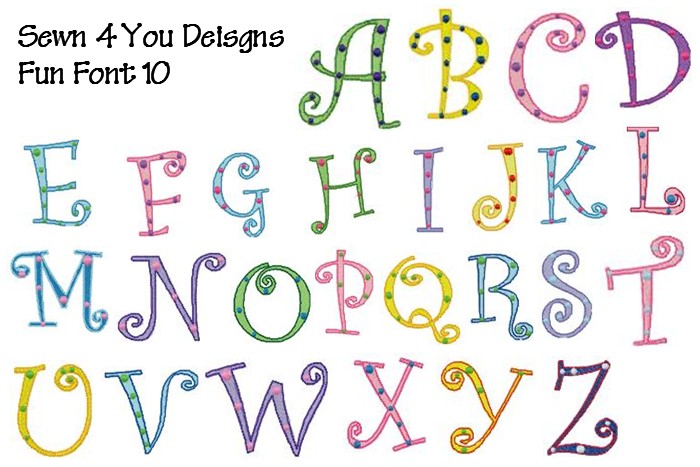 Fun Font Letters Alphabet