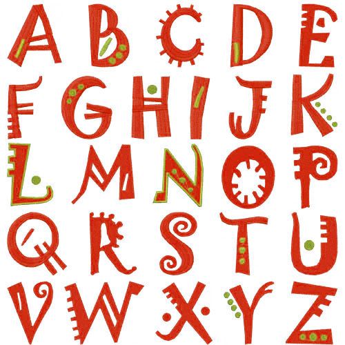 Fun Font Letters Alphabet