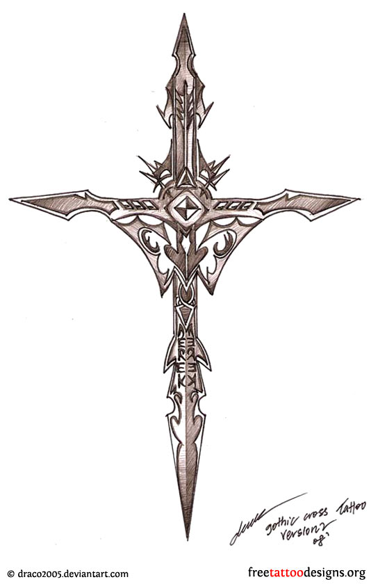Gothic Cross Tattoo Designs Gothic Cross Tattoo Designs