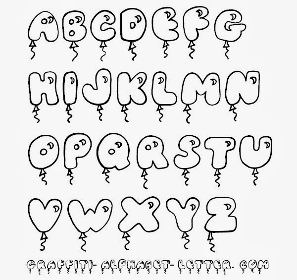 Graffiti Alphabet Bubble Letter Fonts