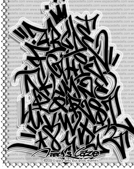 Graffiti Tag Alphabet Letters