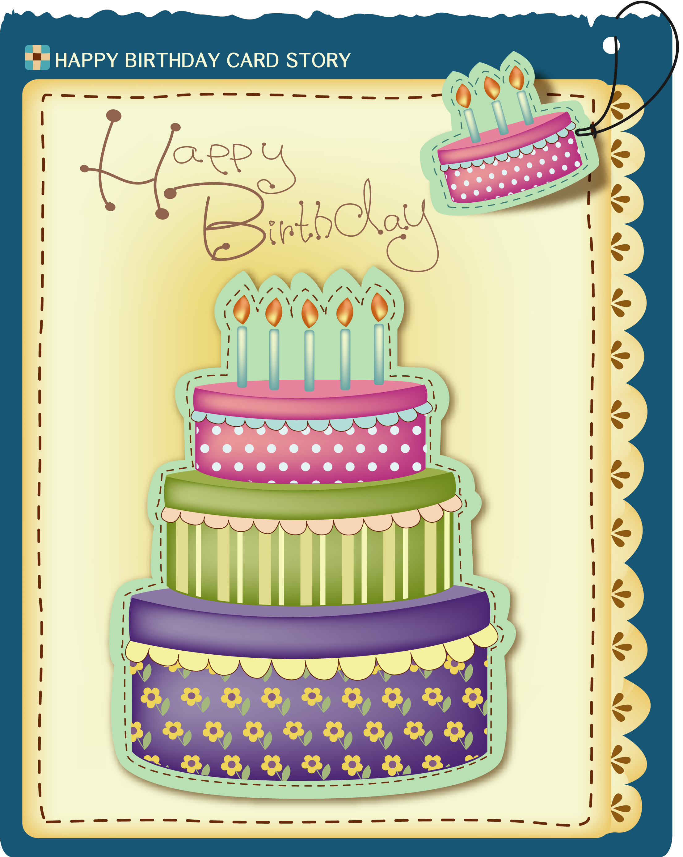 15 Simple Birthday Card Vector Images