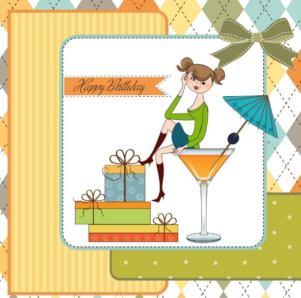 Happy Birthday Card Vector Happy Birthday Card Vector