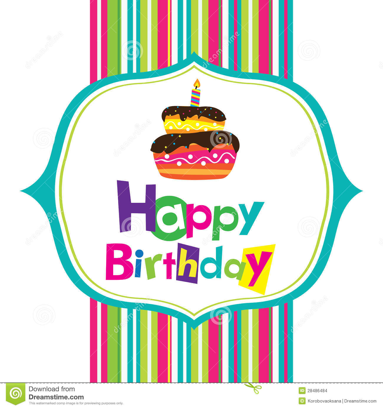 Happy Birthday Card Vector