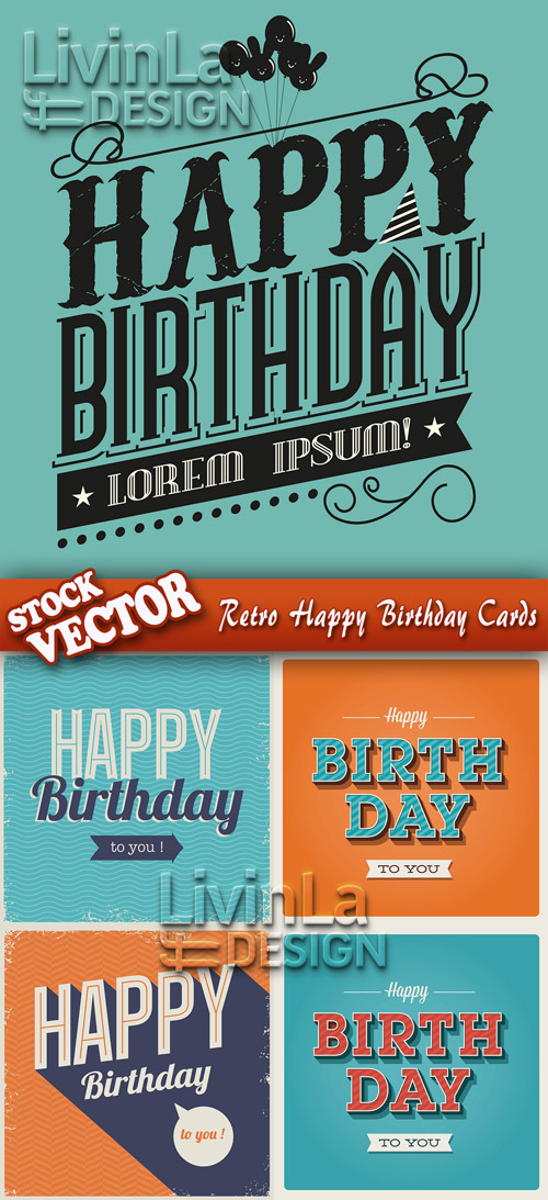 Happy Birthday Retro Card