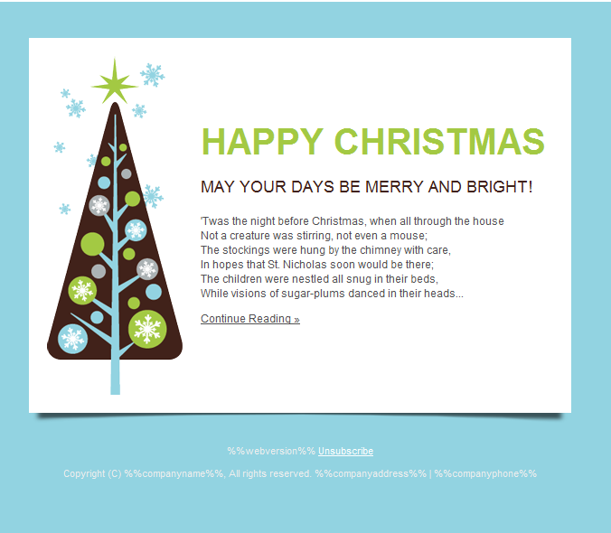Happy Holidays Email Template