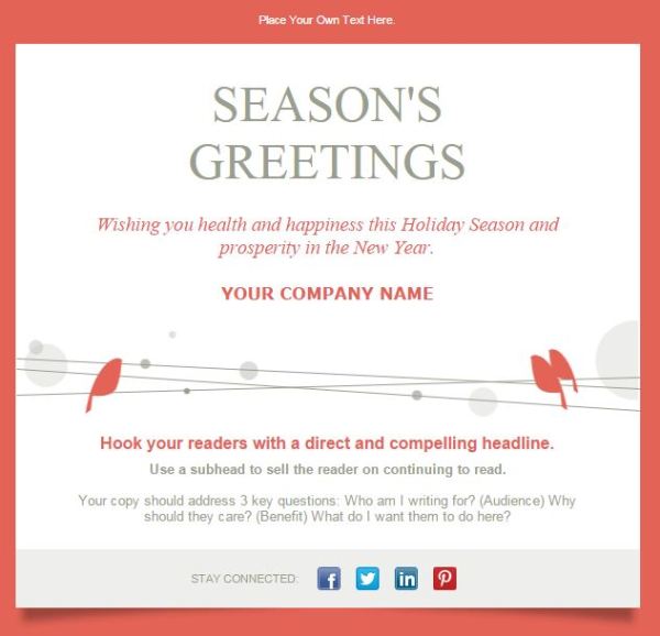 Happy Holidays Email Template