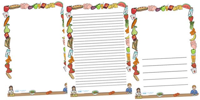 Healthy Food Page Border Healthy Food Page Border