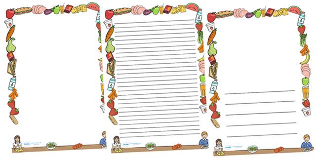 Healthy Food Page Border