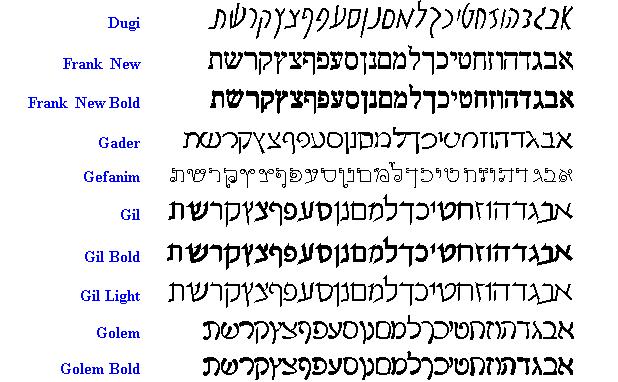 Hebrew Style Fonts Free Download