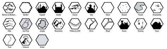 Hex Map Symbols
