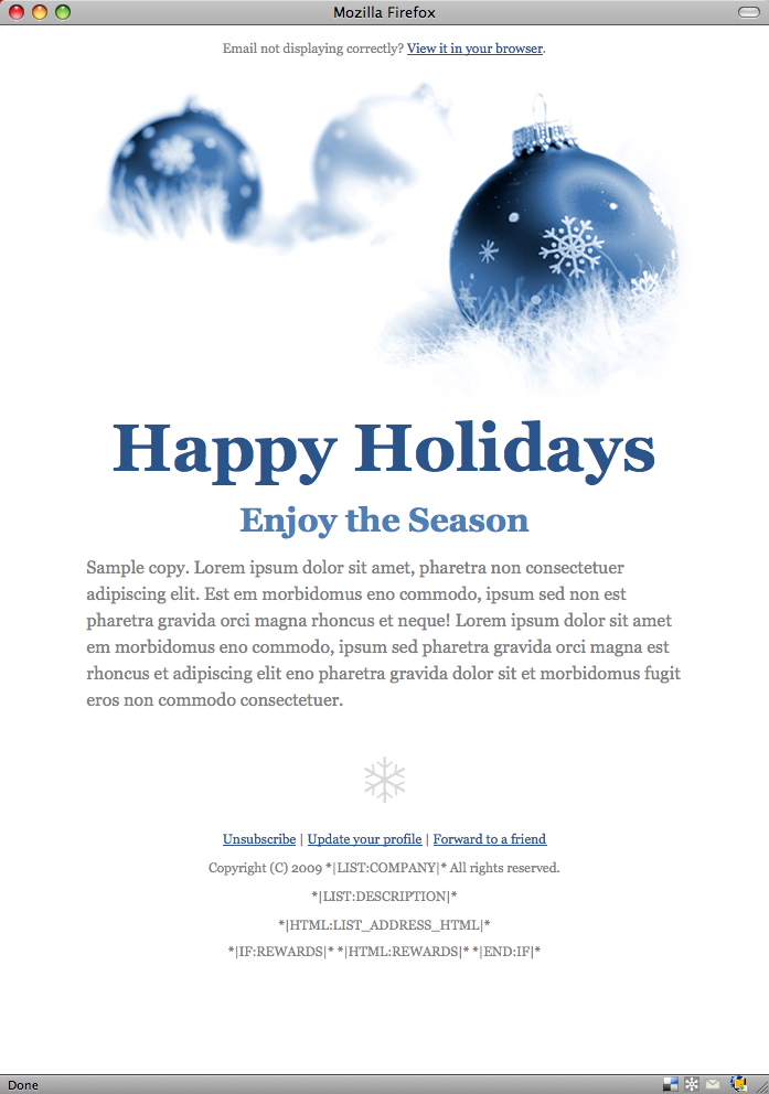 Holiday Emailtemplates