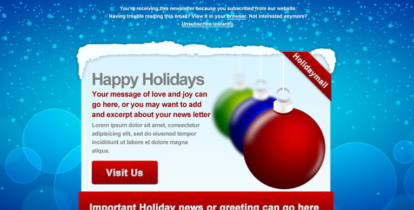 Holiday Emailtemplates