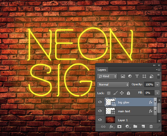 Illustrator Neon Effect Font