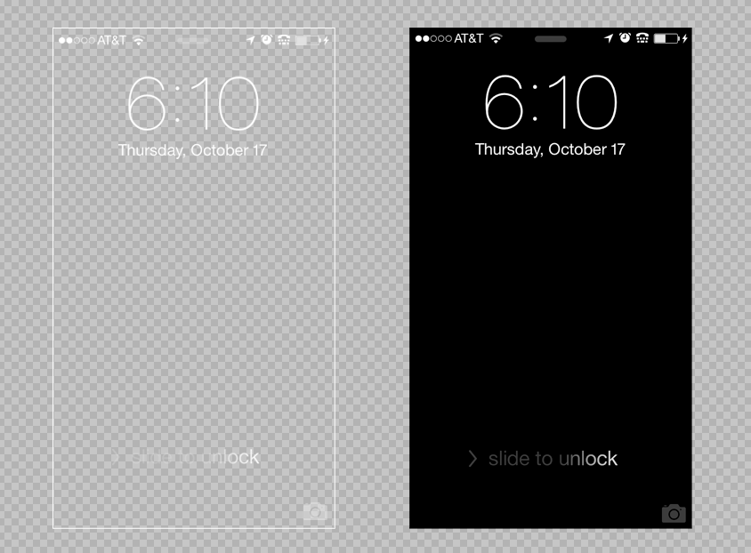 iPhone 5 Lock Screen Template