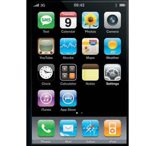 iPhone Settings Icon On Screen