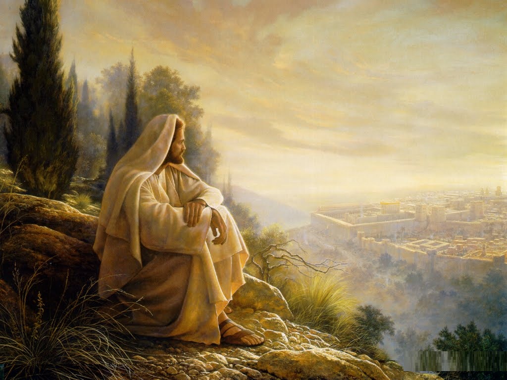 Jesus Looking Over Jerusalem Painting