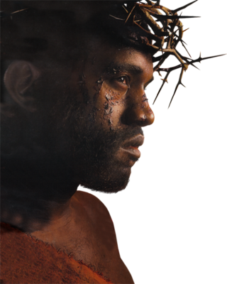 Kanye West with Crown of Thorns