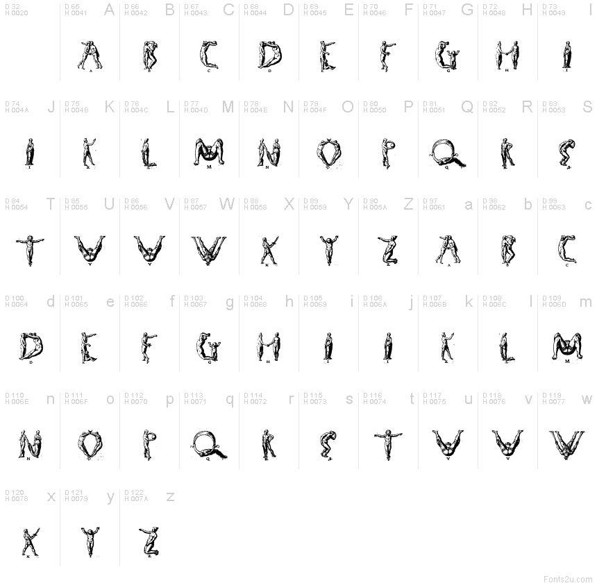 Latin Alphabet Letters Font