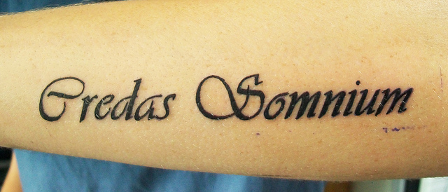Latin Lettering Tattoos
