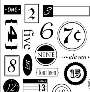 Letter and Number Rubber Stamps